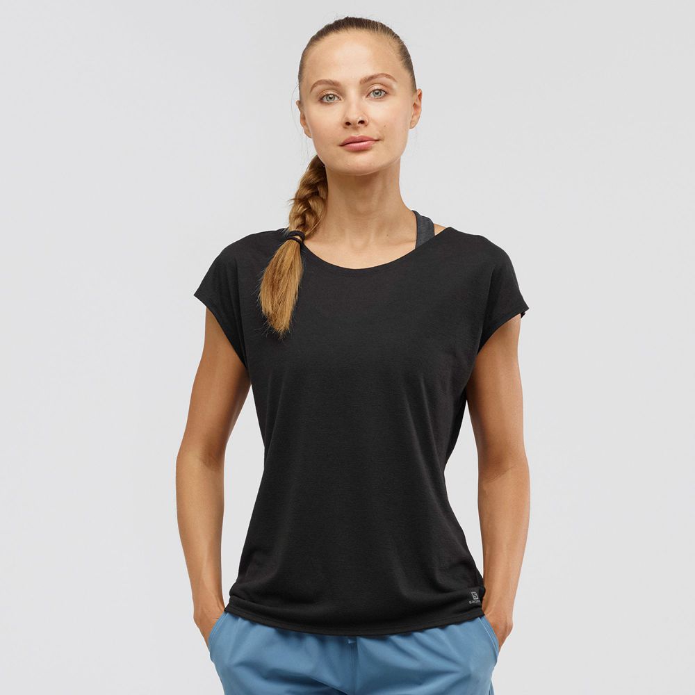SALOMON COMET SHAPED W Philippines - Women's Tank - Black | 379864-CMP